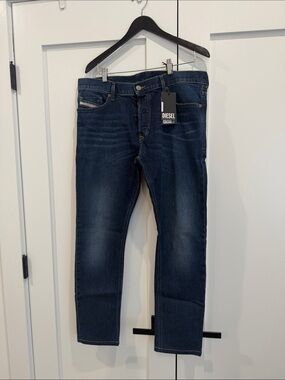 Diesel Men's Dark Blue Slim Straight Jeans